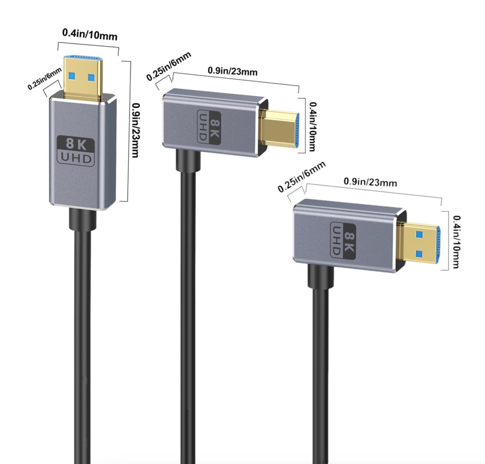 Micro HDMI male to HDMI female coiled cable