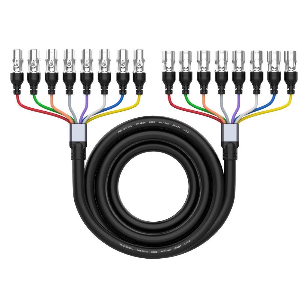 8 Way XLR Snake Cable | 8 Channel XLR Male to Female Multicore Lead