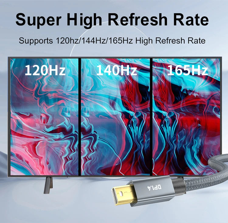 8K 60Hz DisplayPort video output demonstration