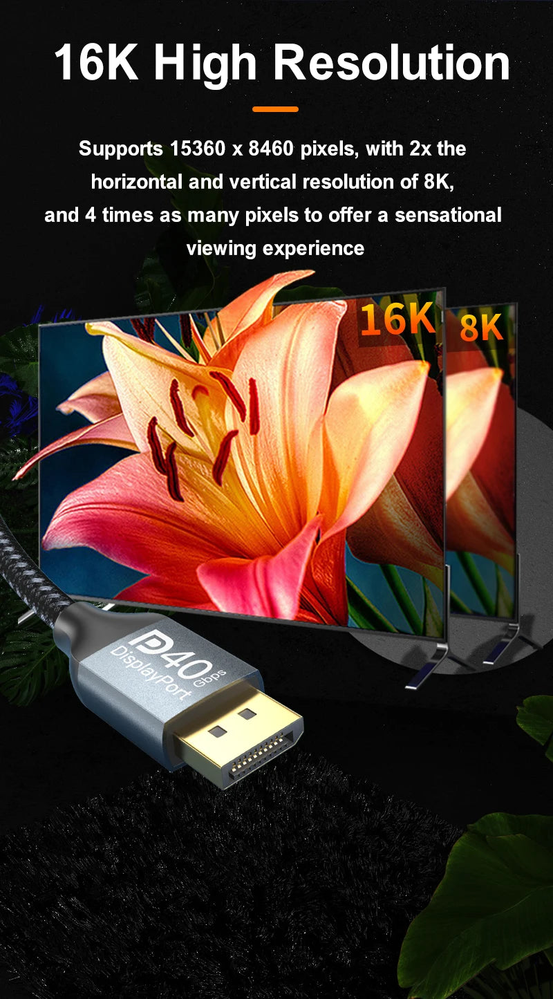 cable supporting 8K and 16K resolution
