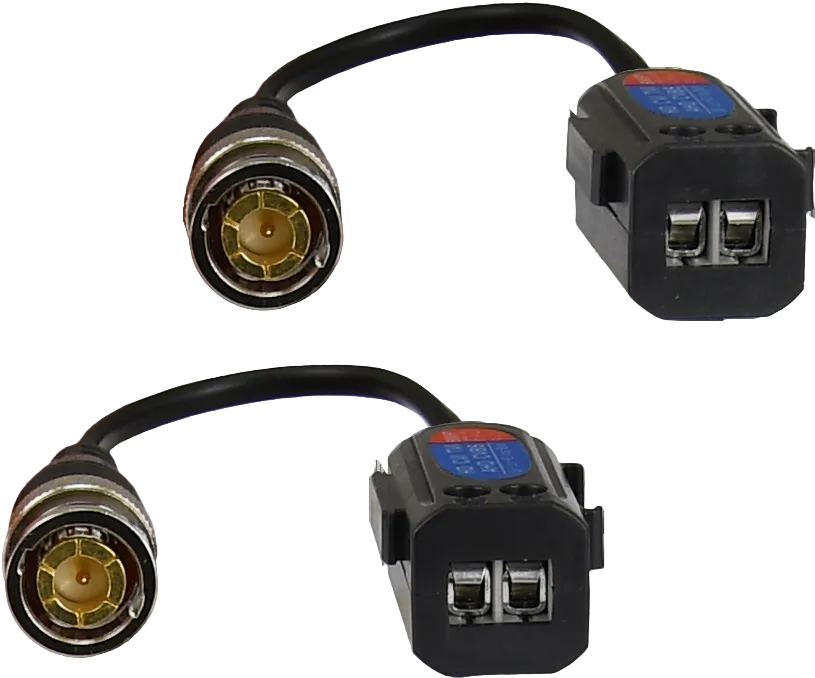 8MP passive CCTV transmitter balun with flexible BNC male lead