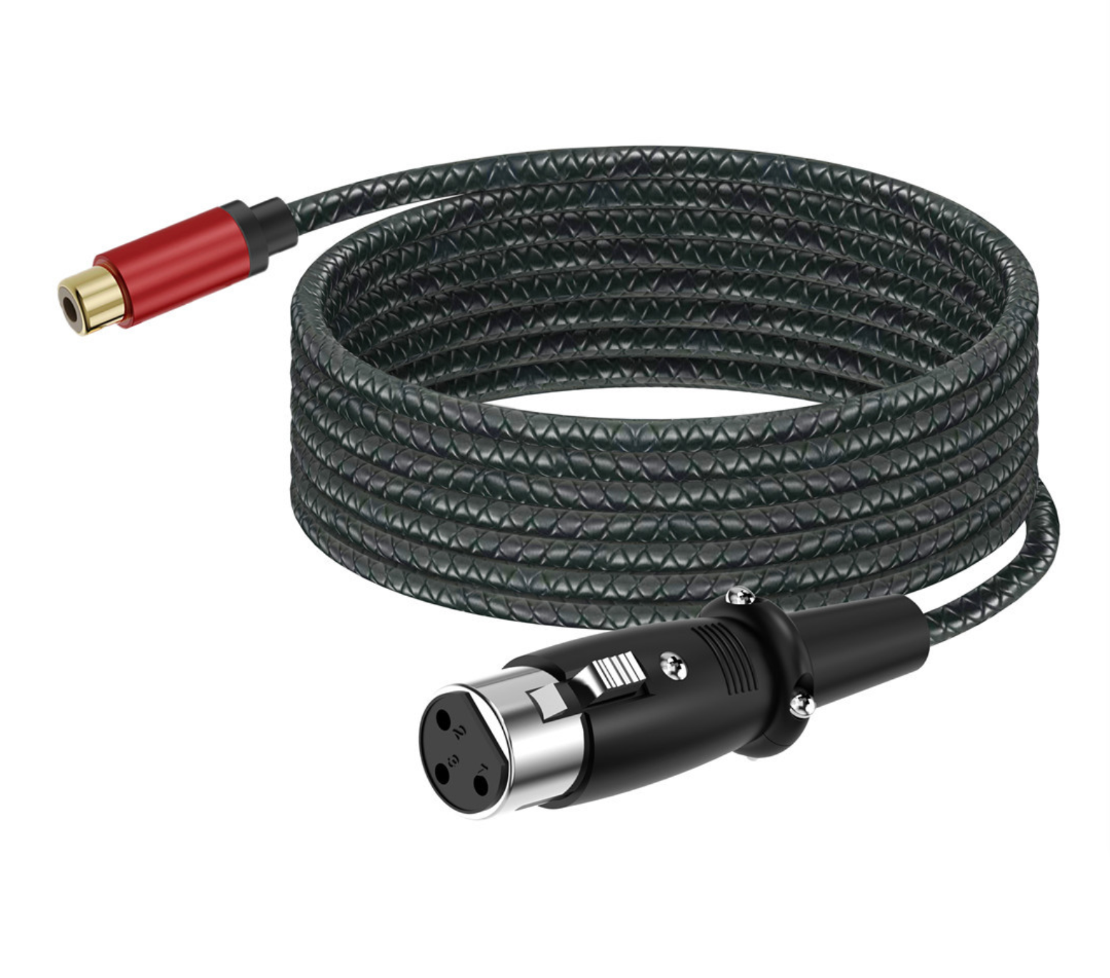 RCA Female to 3-Pin XLR Female Audio Cable | Stereo Audio Connector Adapter