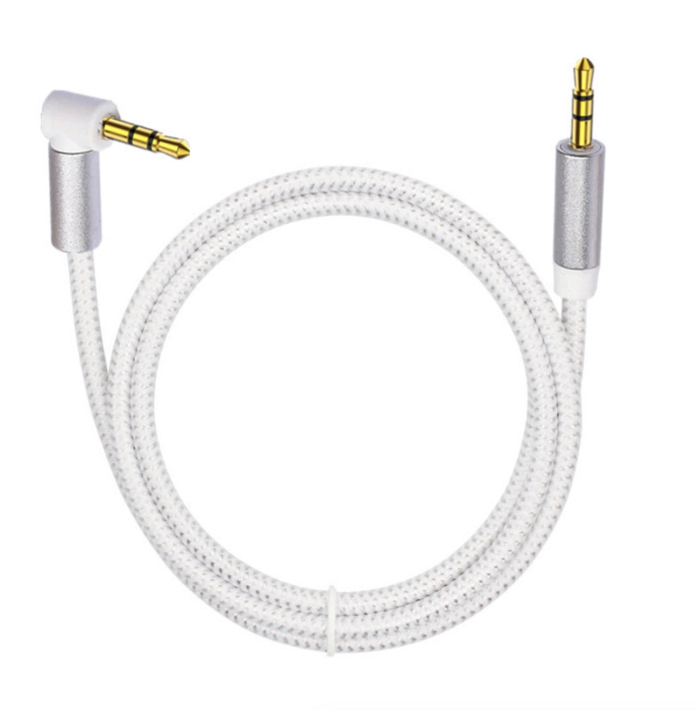 3.5mm TRS male to male angled AUX audio cable