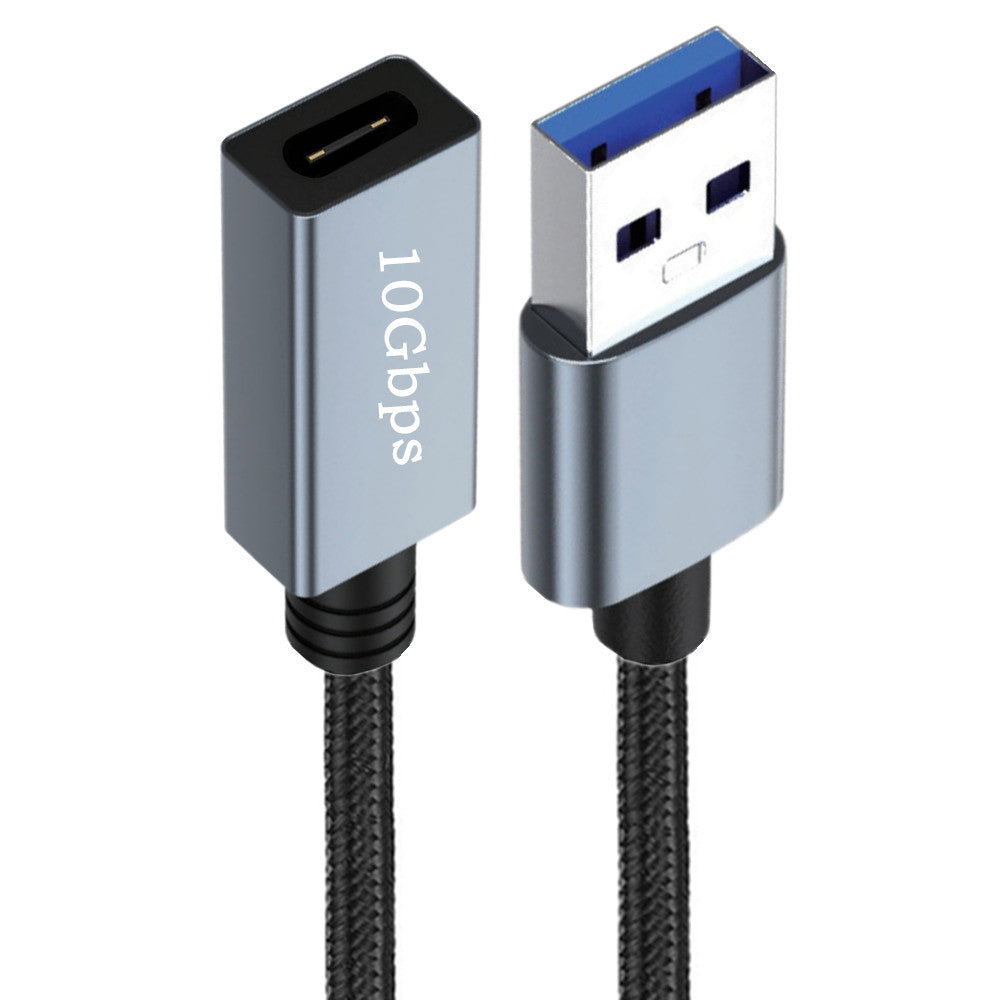 High speed braided USB 3.0 to USB C adapter cable