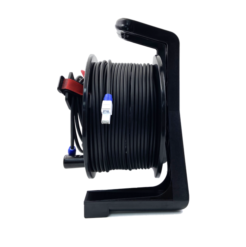 CAT6A RJ45 to RJ45 Ethernet cable on durable plastic reel