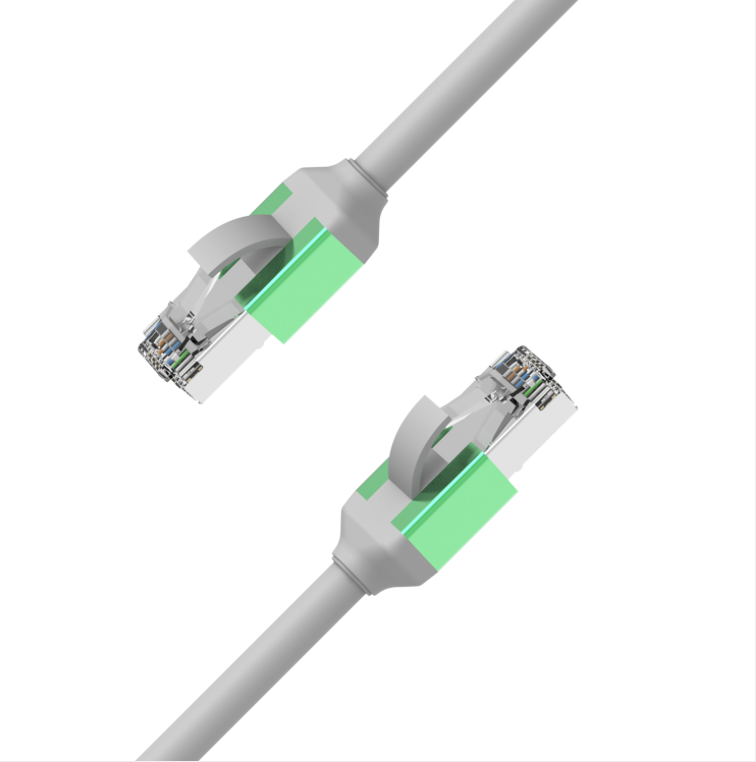 CAT6 Ethernet patch cable with aluminium alloy RJ45 connectors