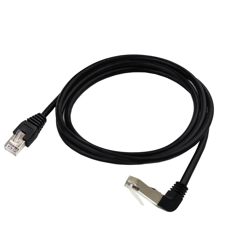 RJ45 angled network patch lead for tight spaces