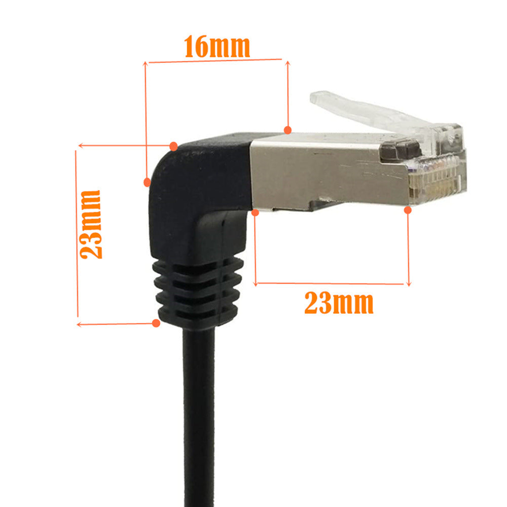 RJ45 to RJ45 angled LAN patch cable