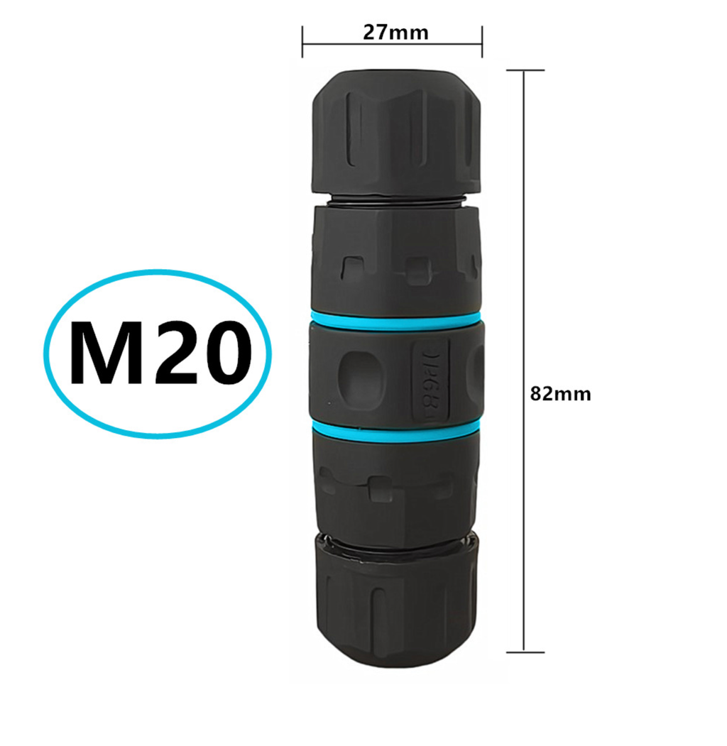 Cat6 RJ45 Waterproof Connector IP68 M20 Shielded 8P8C Ethernet Coupler