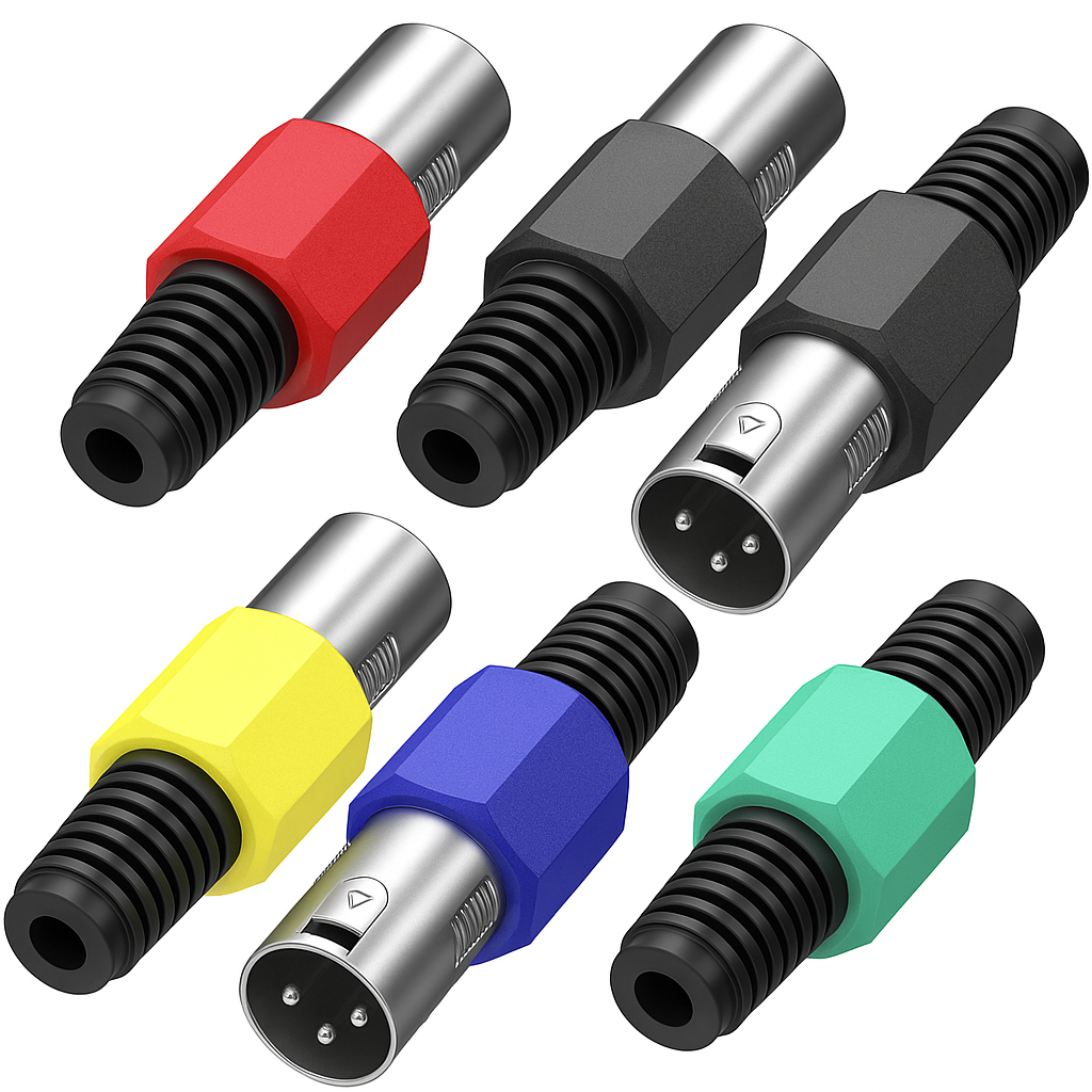 XLR 3-Pin Male Microphone Connector – Metal Solder-Termination Socket