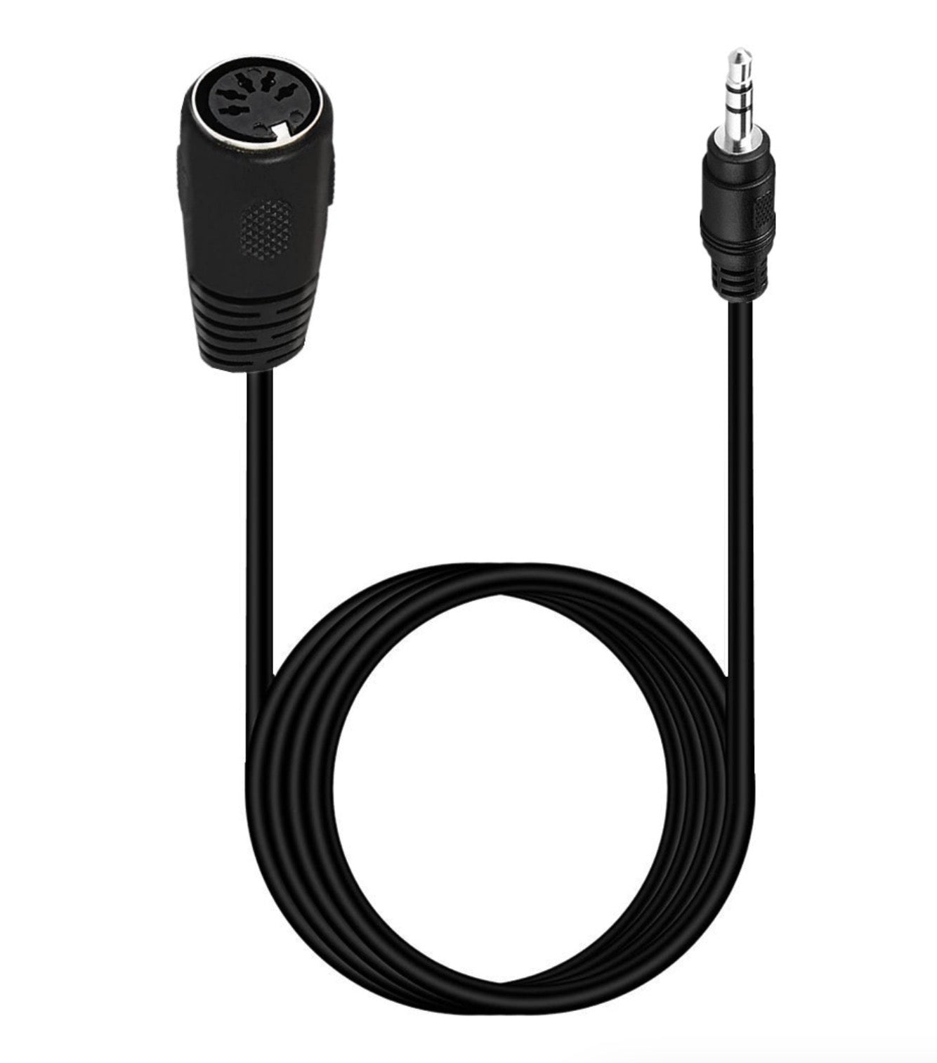 Close-up of 5-pin DIN female connector