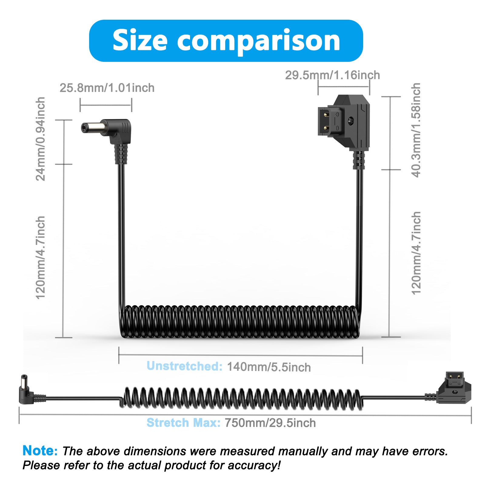 Dtap male to DC barrel plug charging lead