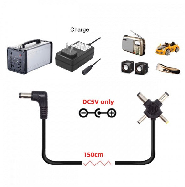 DC barrel connector adapter cable 5.5x2.1mm 5.5x2.5mm 4.0x1.7mm 3.5x1.3mm