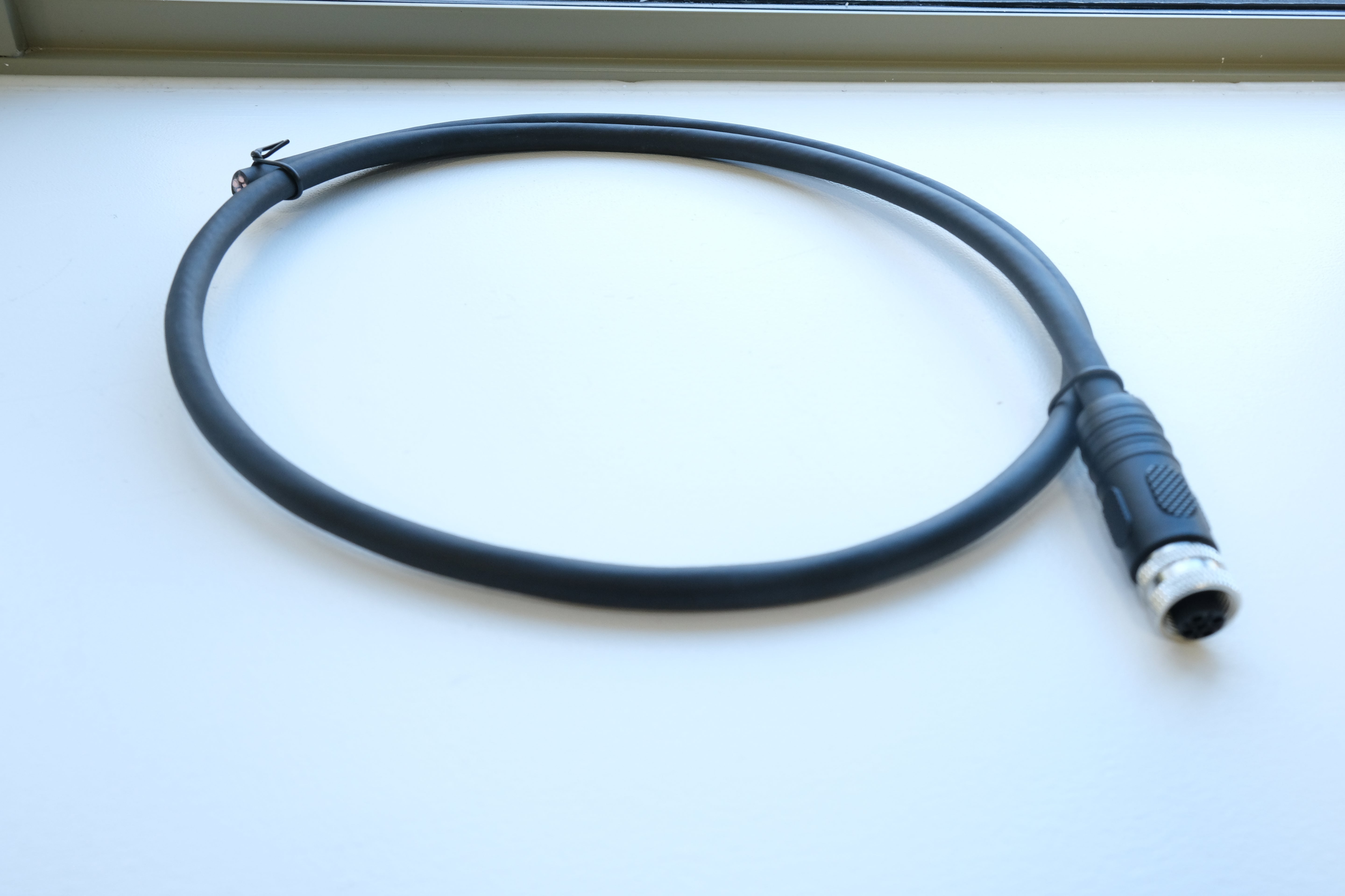 M12 S-Code 4 Position (3+PE) Female to Open Cable – Shielded PUR Drag Chain