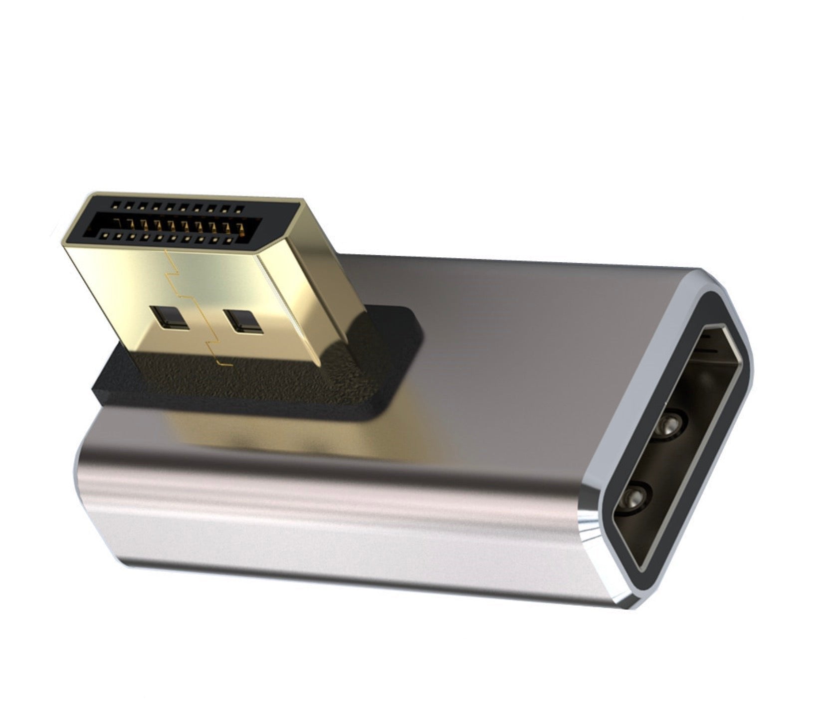 DisplayPort alloy shell angled adapter
