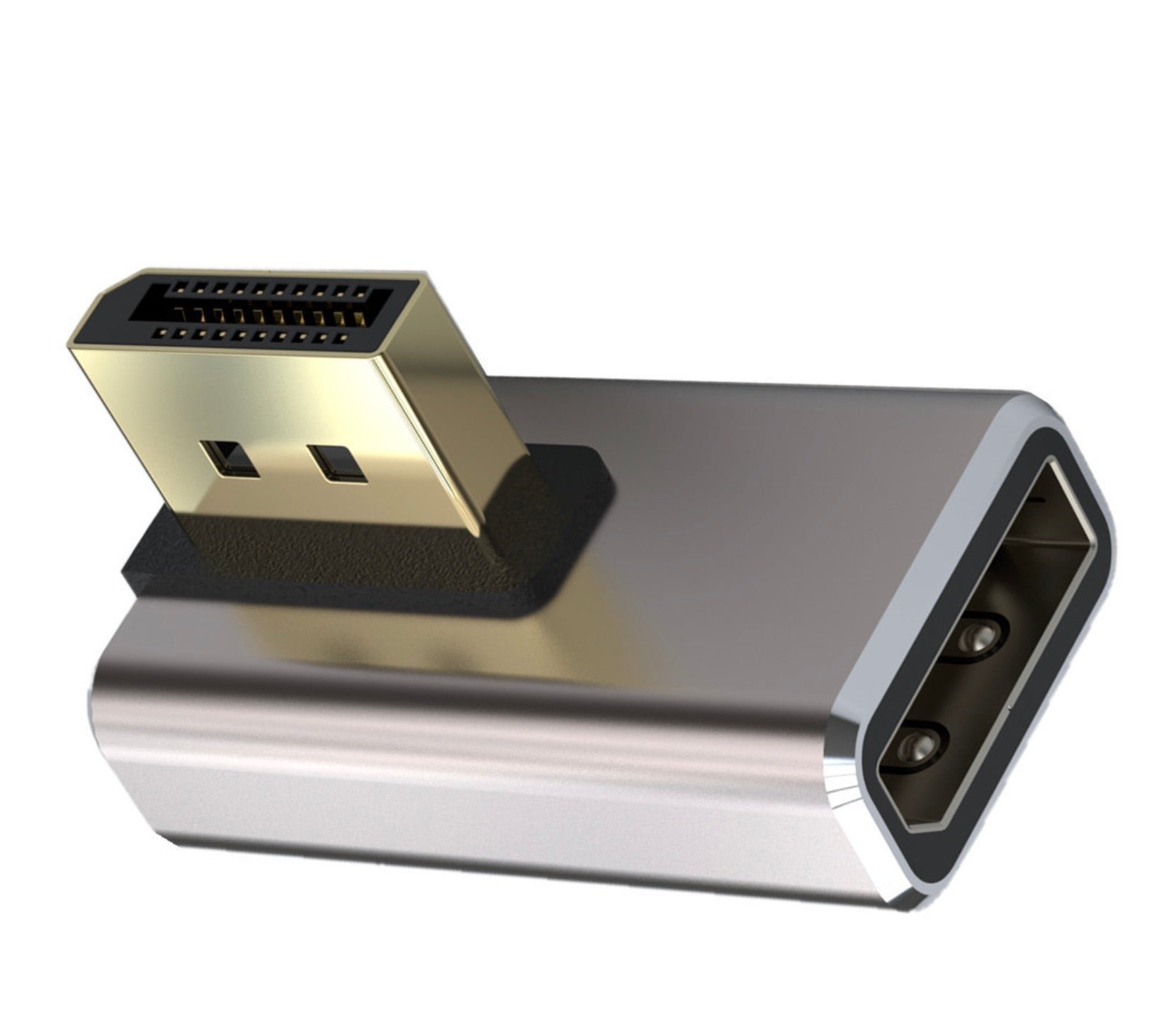 DisplayPort left angle coupler