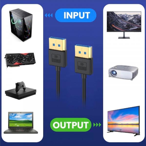 Ultra HD DisplayPort 1.4 video cable