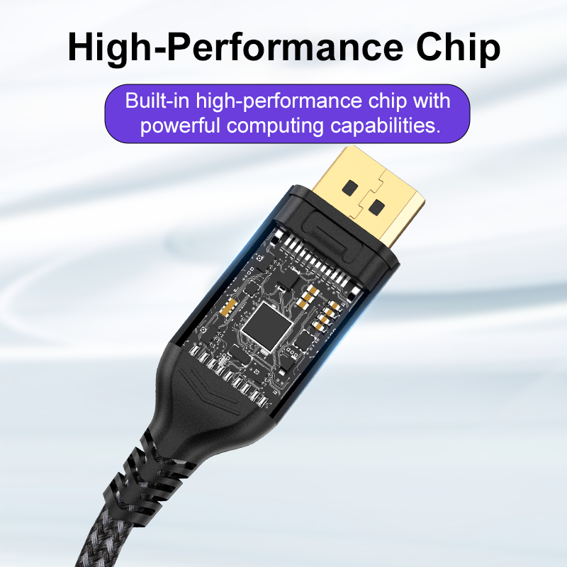 USB-C to DisplayPort 2.1 Cable – Bi-Directional 16K 30Hz, 80Gbps High-Speed Display Port Adapter Cord