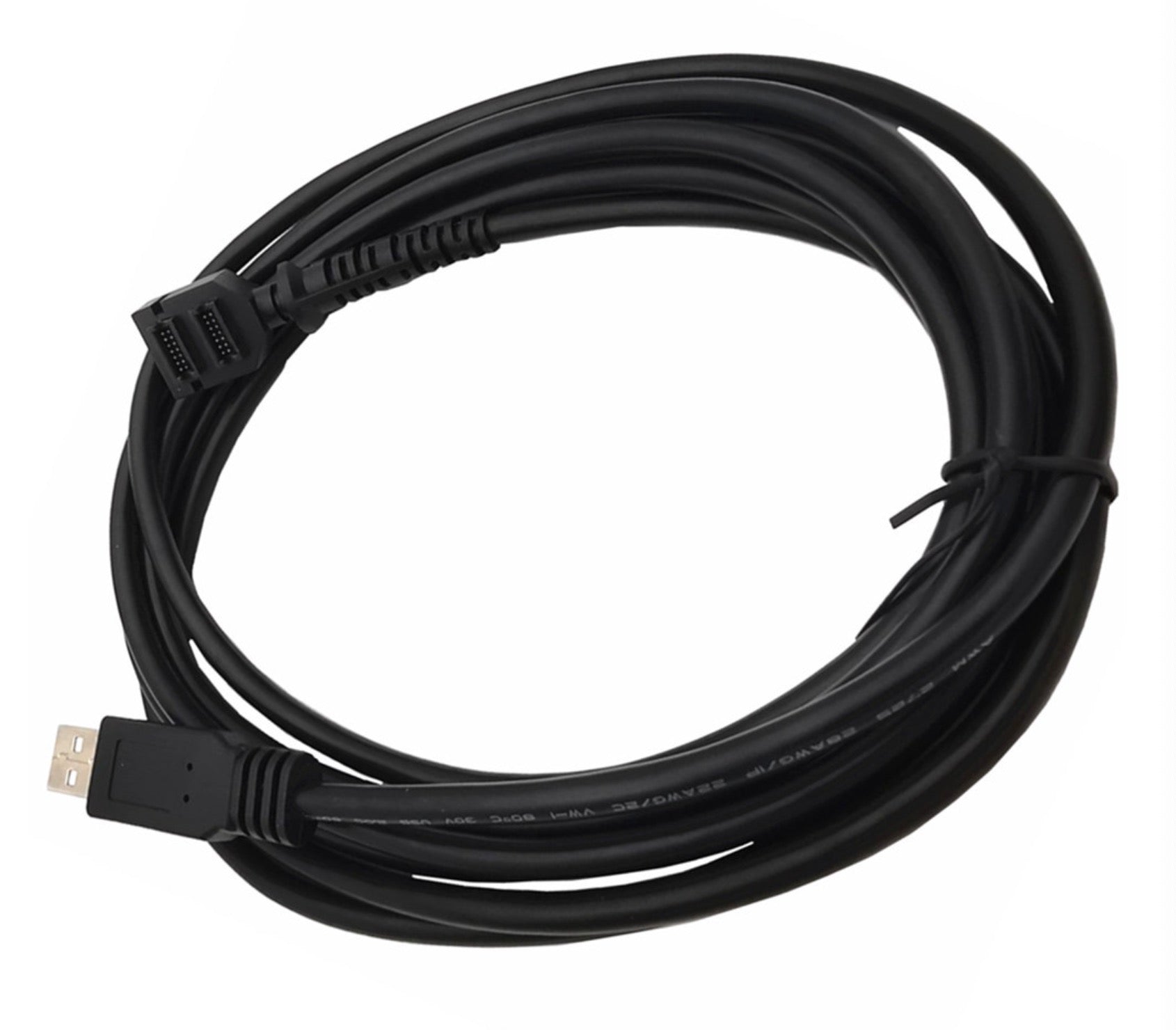 Double 14-pin IDC to USB 2.0 A male power charging cable for Verifone VX820 and VX805