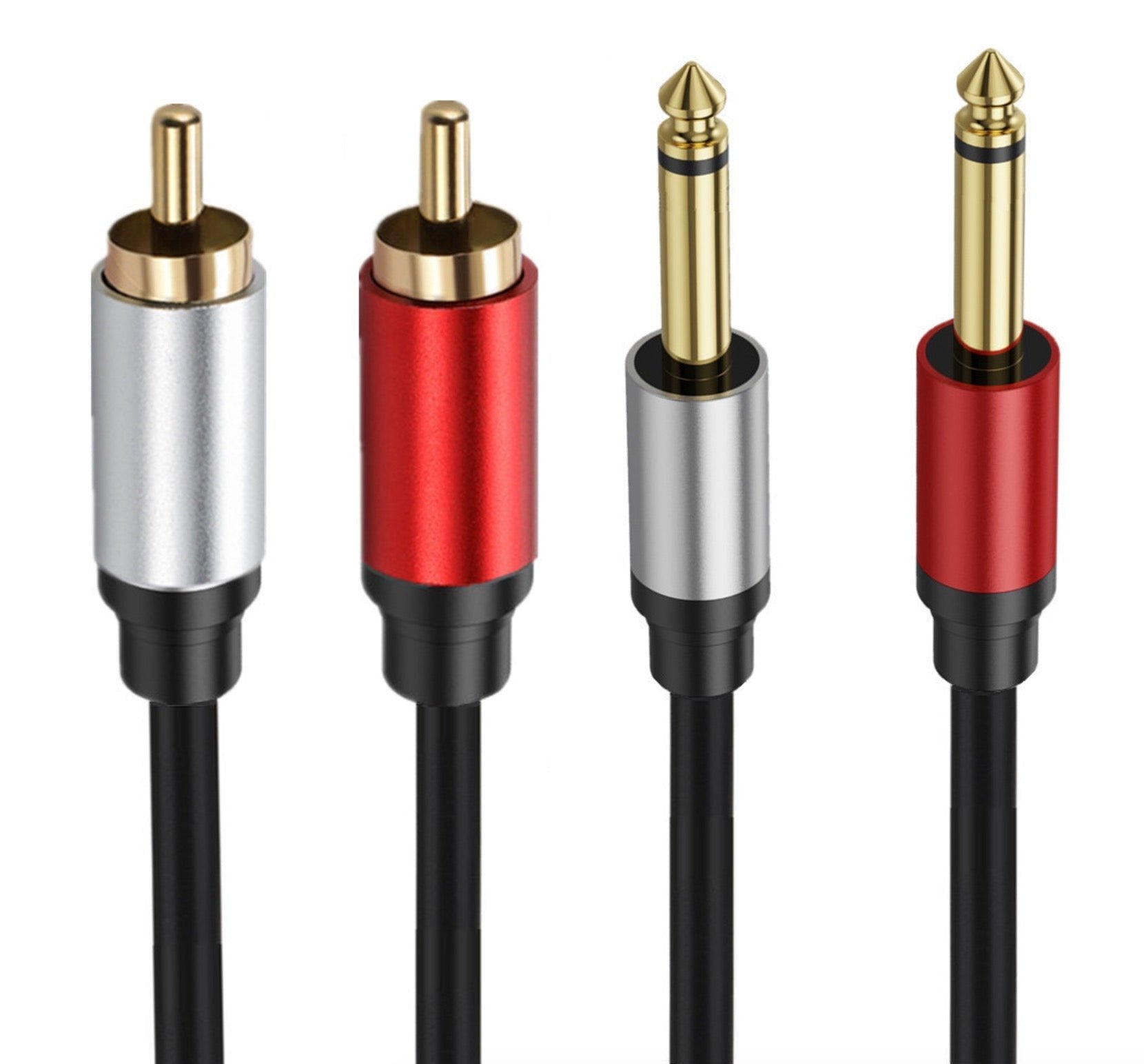 6.35mm to RCA stereo audio cable