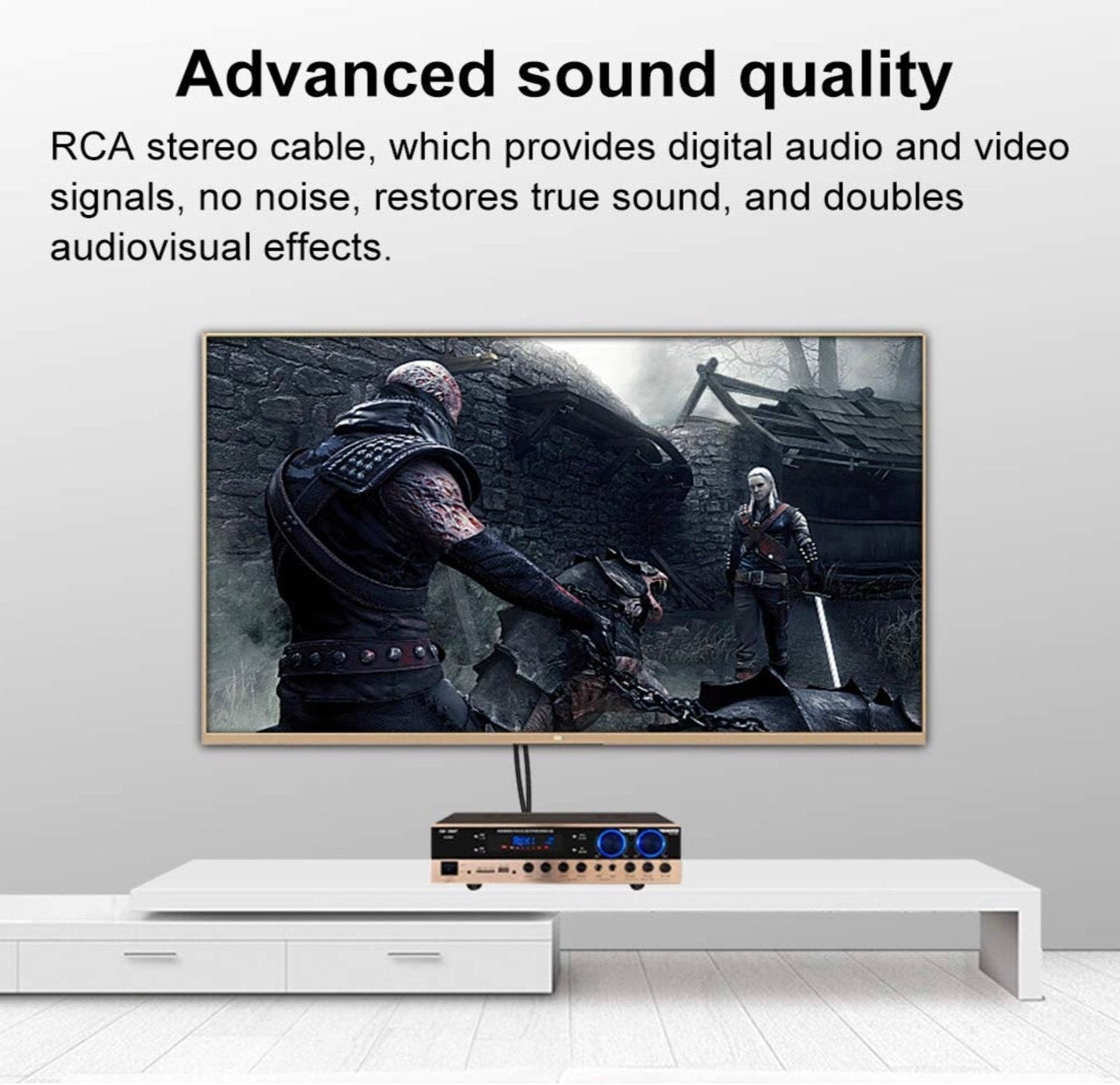 Dual mono jack to RCA interconnect cable