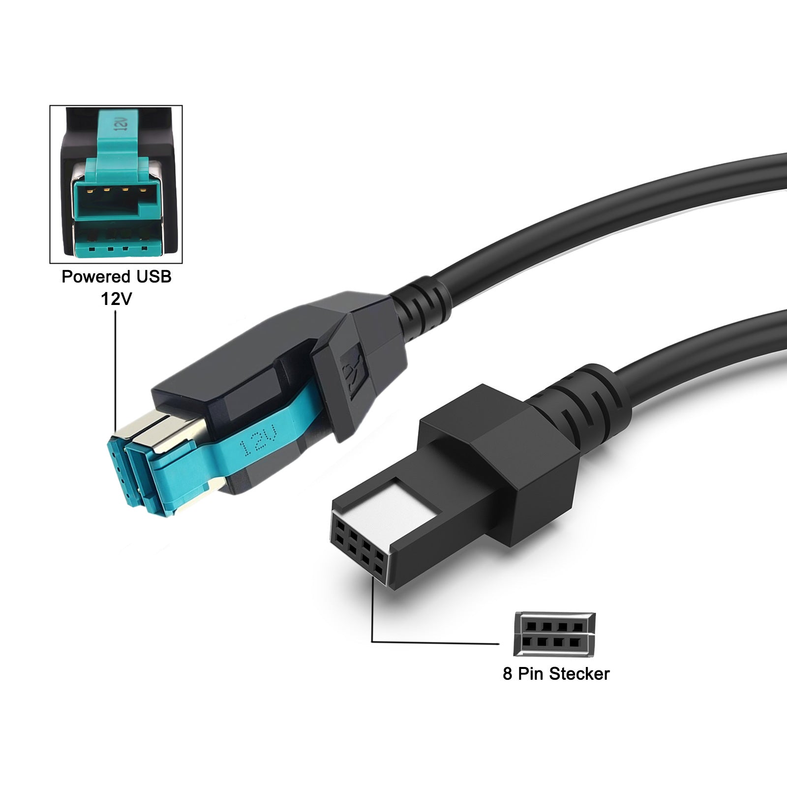 Epson POS printer PoweredUSB 12V cable