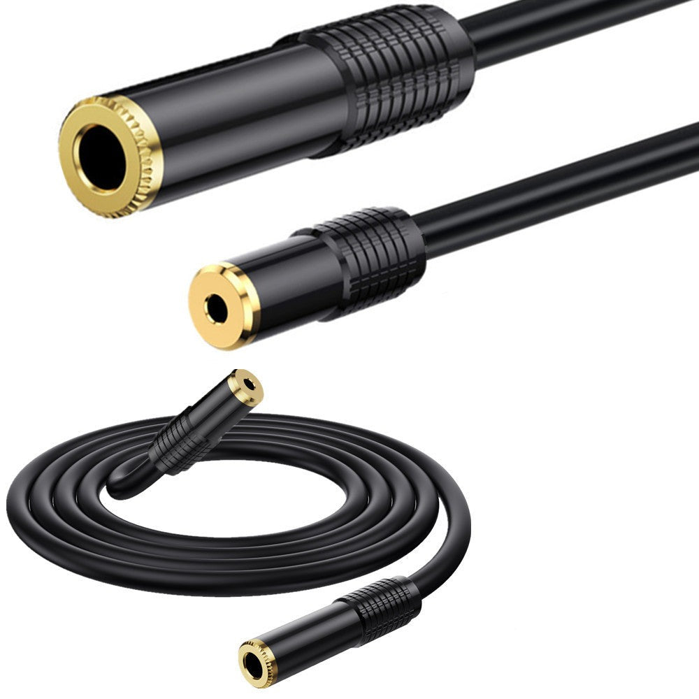 Stereo TRS female to female audio connector cable