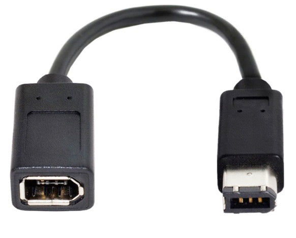 FireWire 400 6-pin female to 6-pin male extension cable
