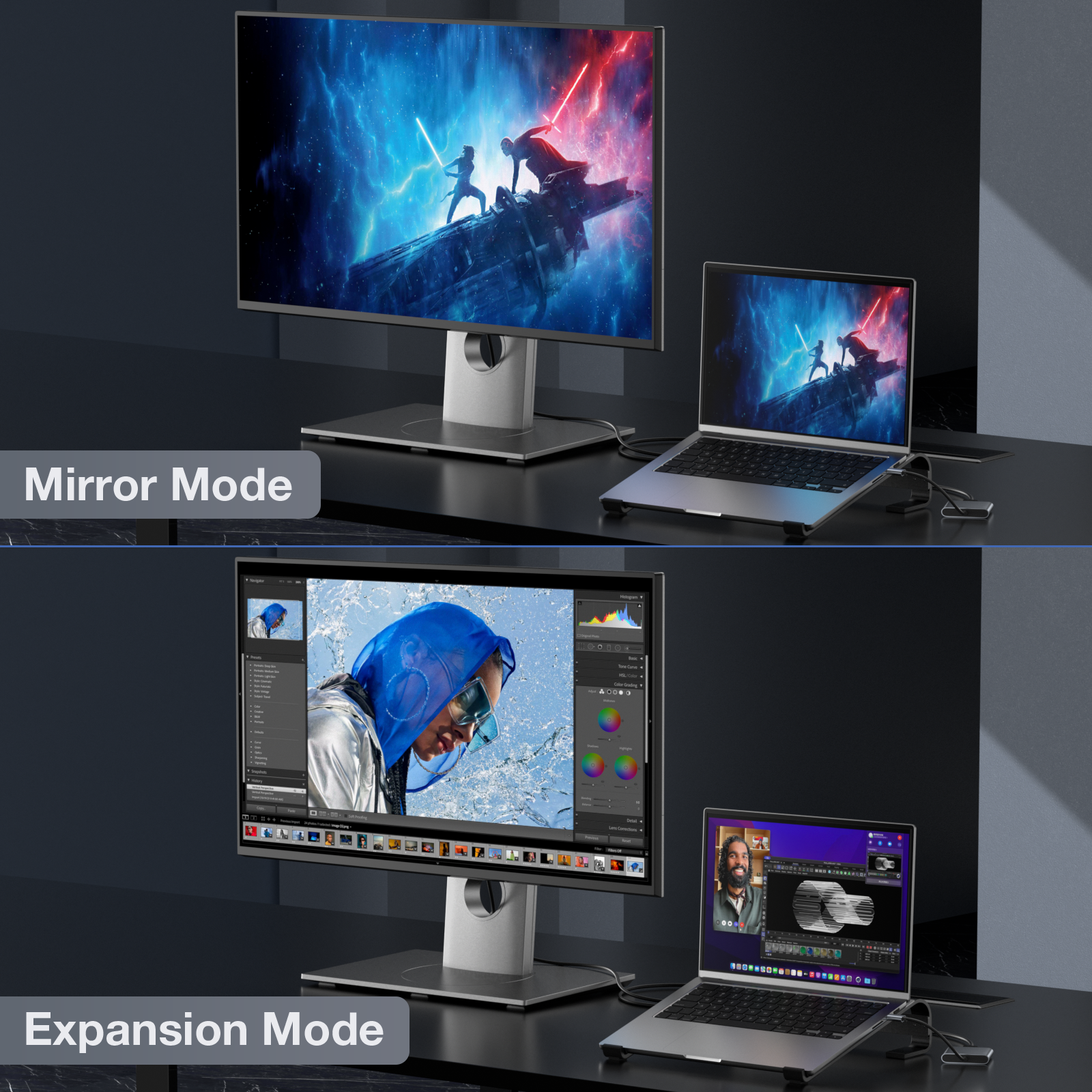 3-in-1 Aluminum USB-C Hub Adapter | 4K 60Hz HDMI, 10Gbps USB, 100W PD Fast Charging