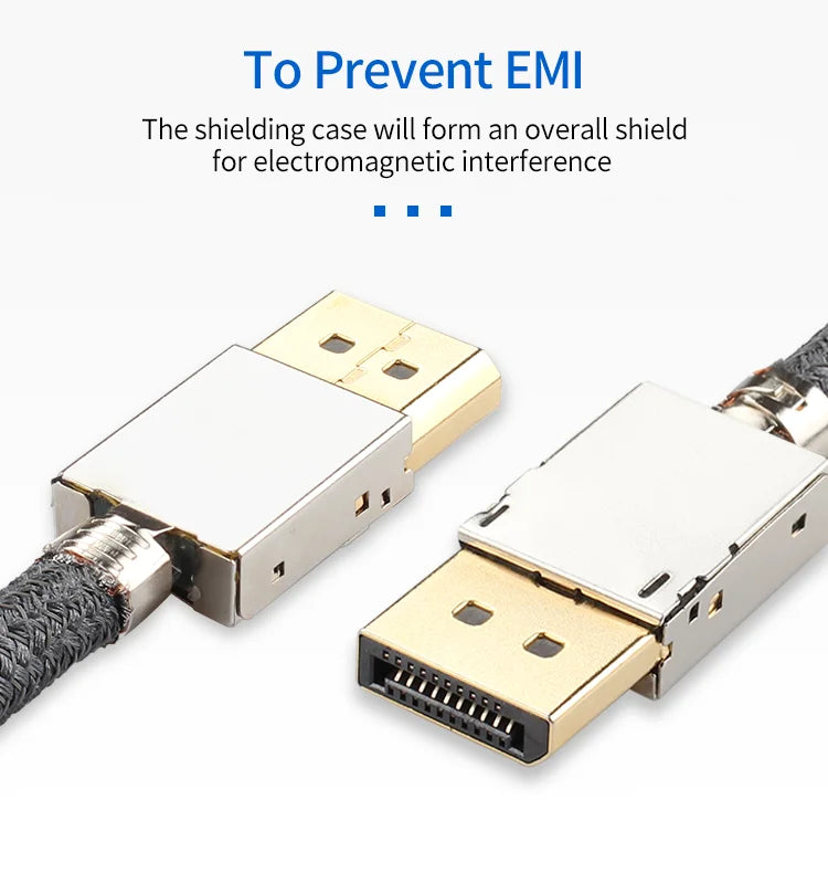 8K DisplayPort 1.4 Cable (2M) | 8K 60Hz, 4K 144Hz, Ultra High-Speed DP for PC & Gaming Monitors