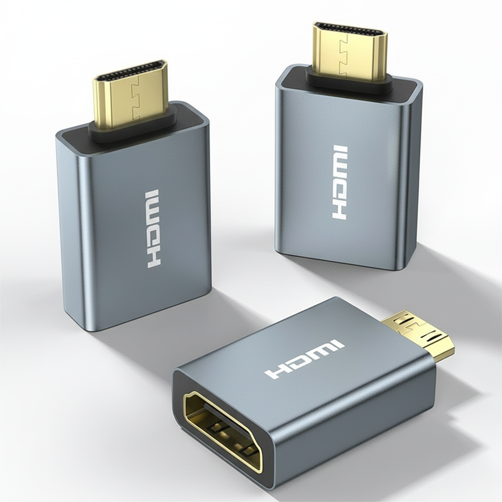 Mini HDMI to HDMI 2.0 Adapter – Bidirectional 4K 60Hz Gold Plated