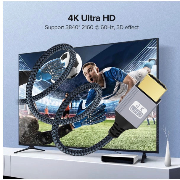 HDMI 2.0 cable with gold plated connectors