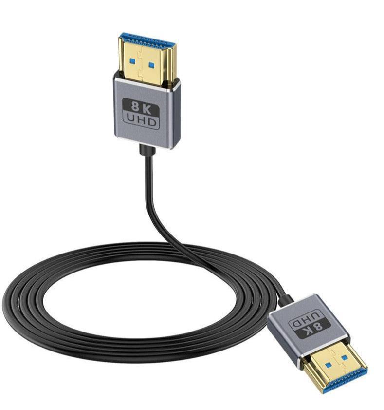 Slim HDMI male to male cable black