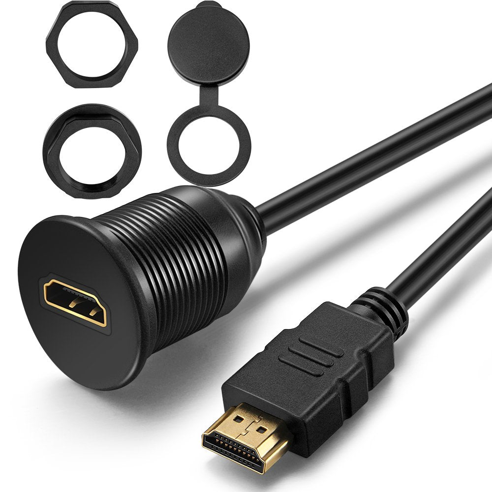 HDMI dashboard mount extension cable for boat