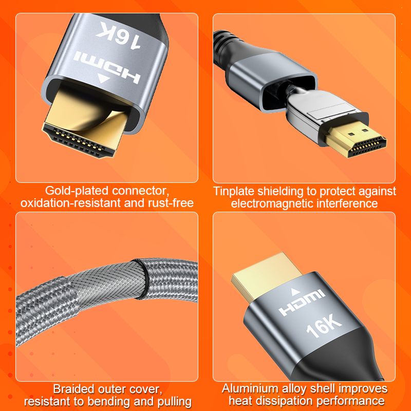 Ultra96 HDMI Cable 16K 60Hz / 10K 120Hz / 8K 240Hz – High Speed HDMI Lead for Gaming Monitors & Professional AV