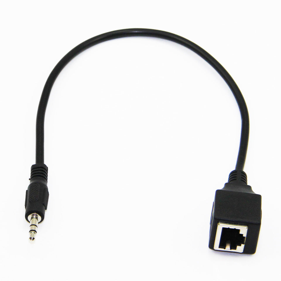 3.5mm Stereo Male to RJ45 Female Audio Extension Cable