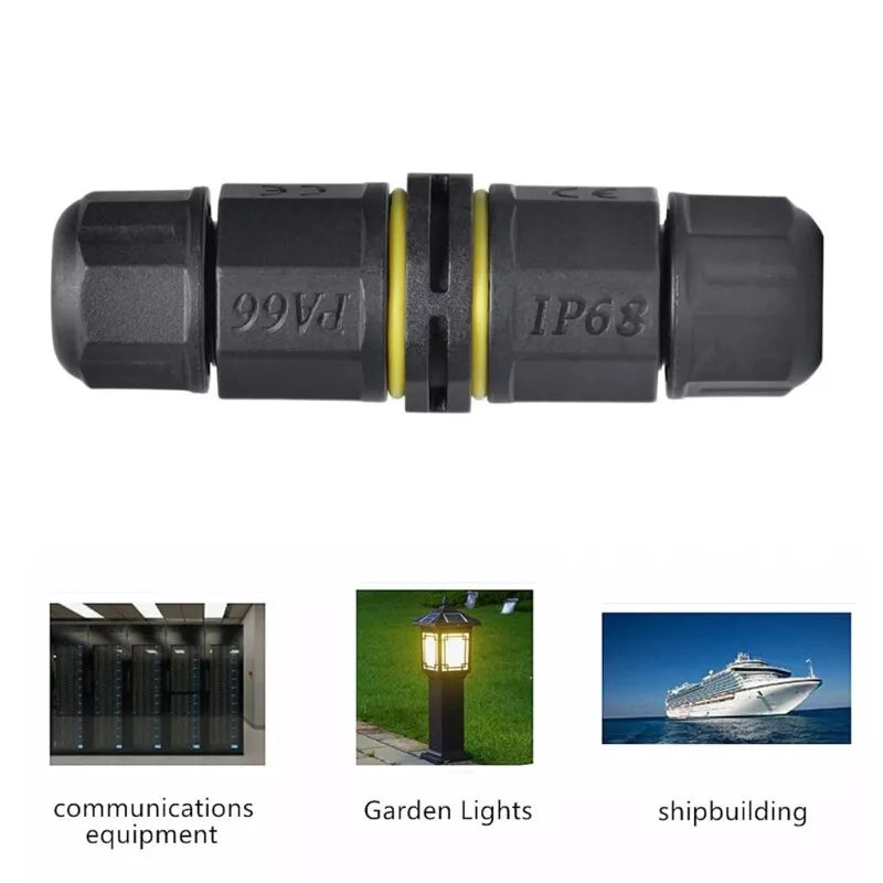M20 waterproof 3 pin electrical connector outdoor use