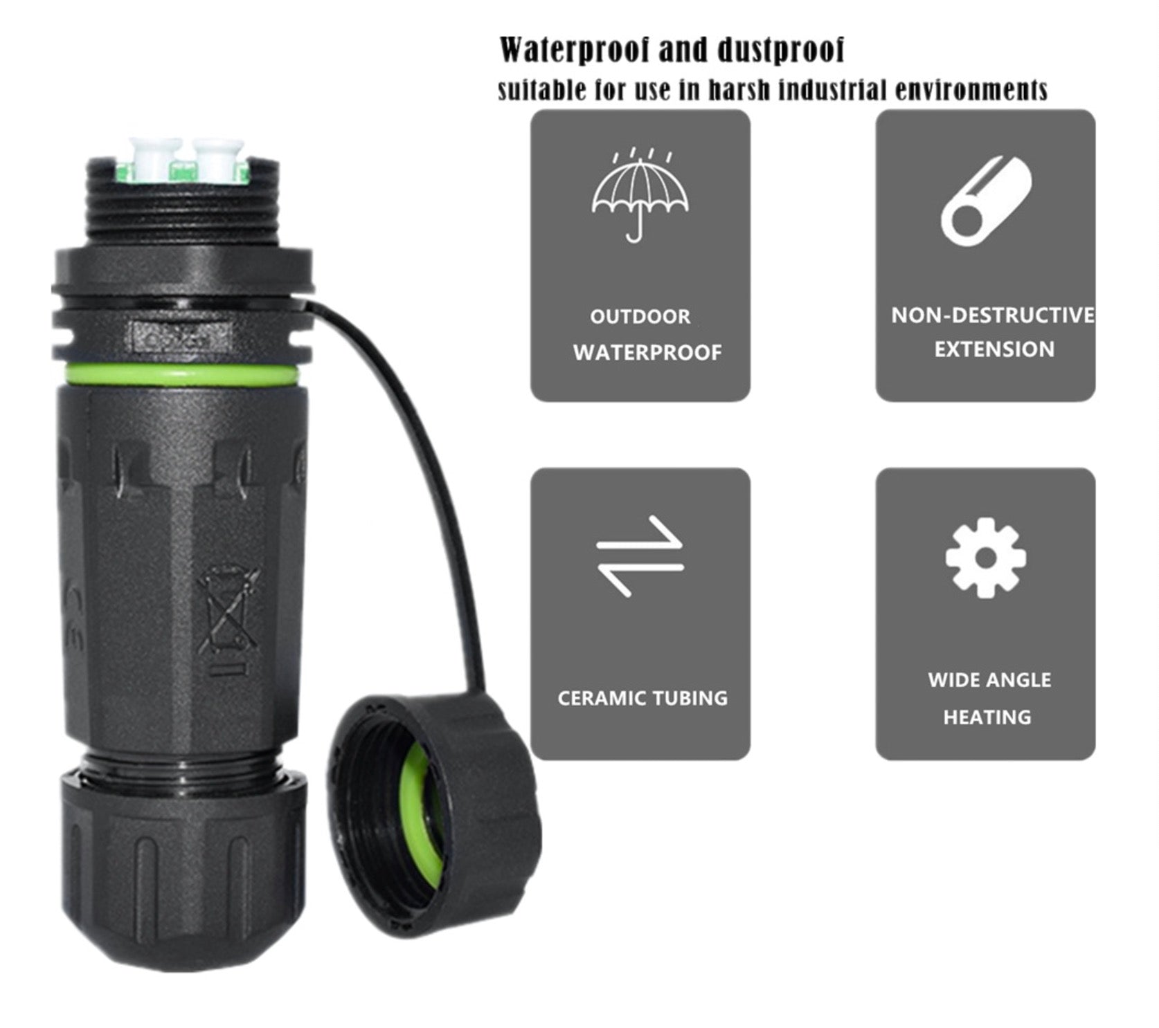 IP68 waterproof LC to LC fibre optic coupler outdoor extender