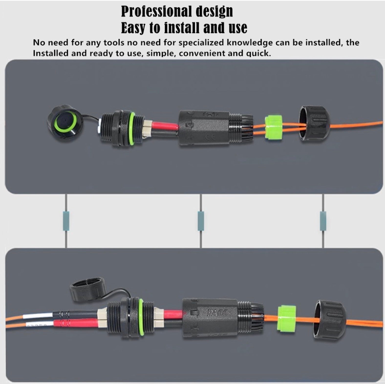 IP68 waterproof LC to LC fibre optic coupler outdoor extender