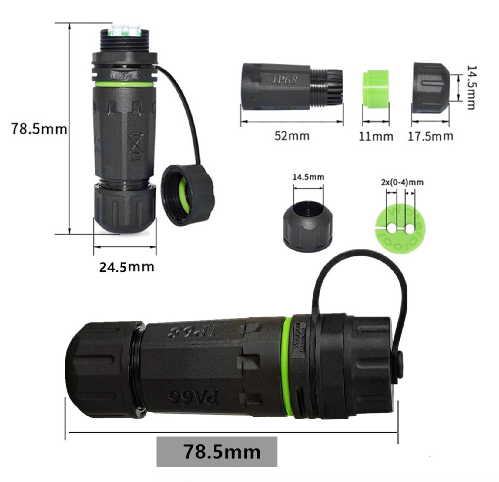 IP68 waterproof LC to LC fibre optic coupler outdoor extender