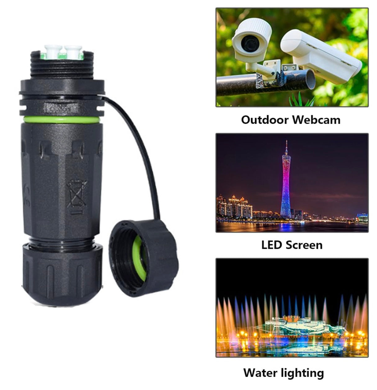 Outdoor LC-LC fibre optic waterproof connector for network extension
