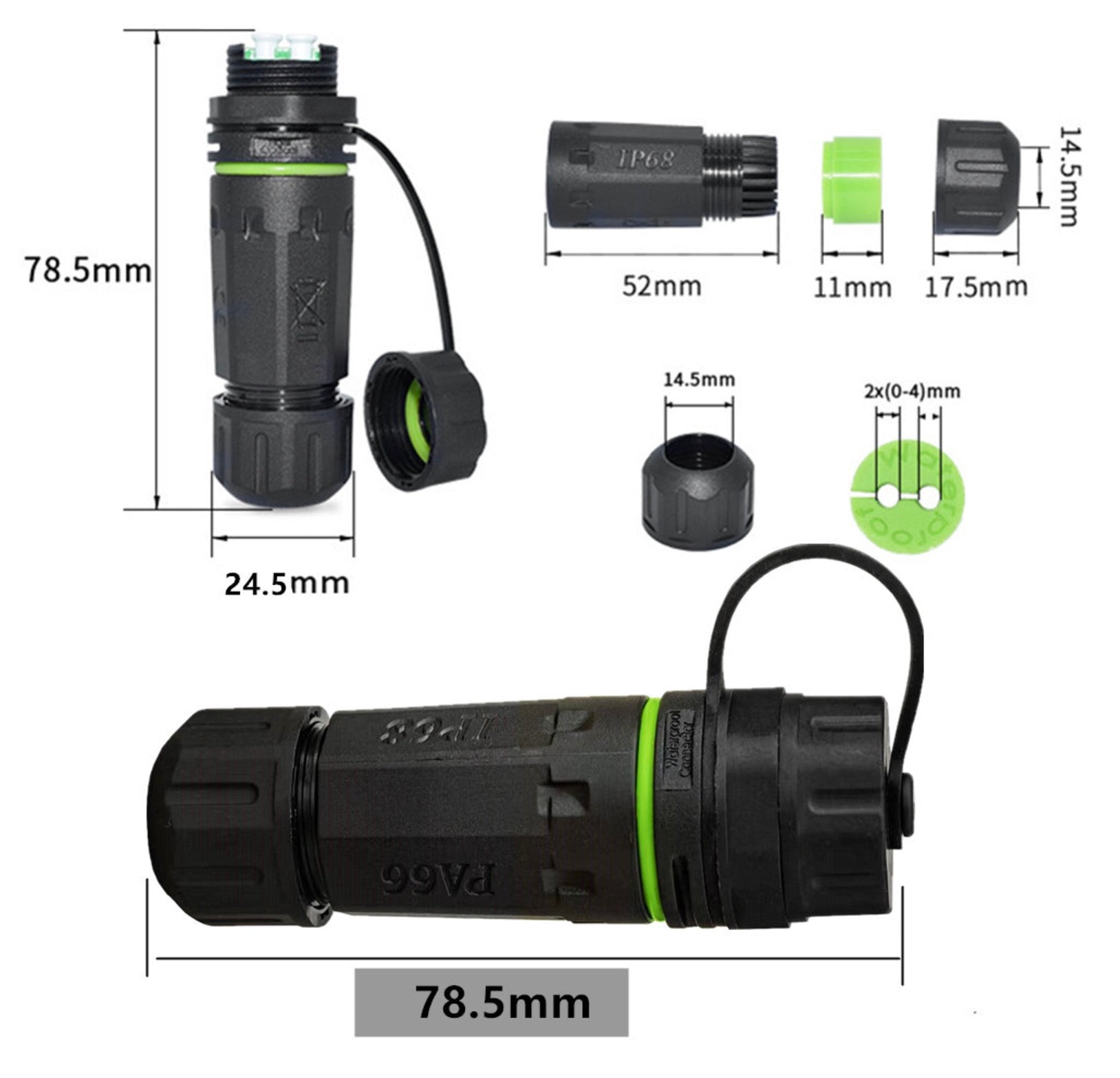 IP68 waterproof SC-SC single mode fibre optic coupler outdoor