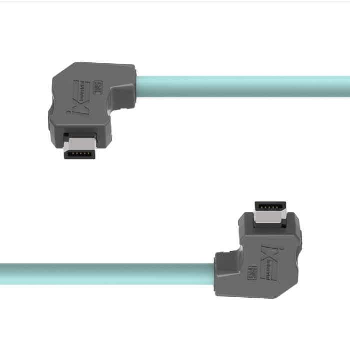 Shielded IX B Key to B Key TPE teal Ethernet cable