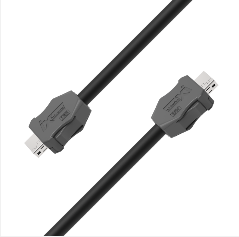 IX industrial CAT6A Ethernet cable straight connectors
