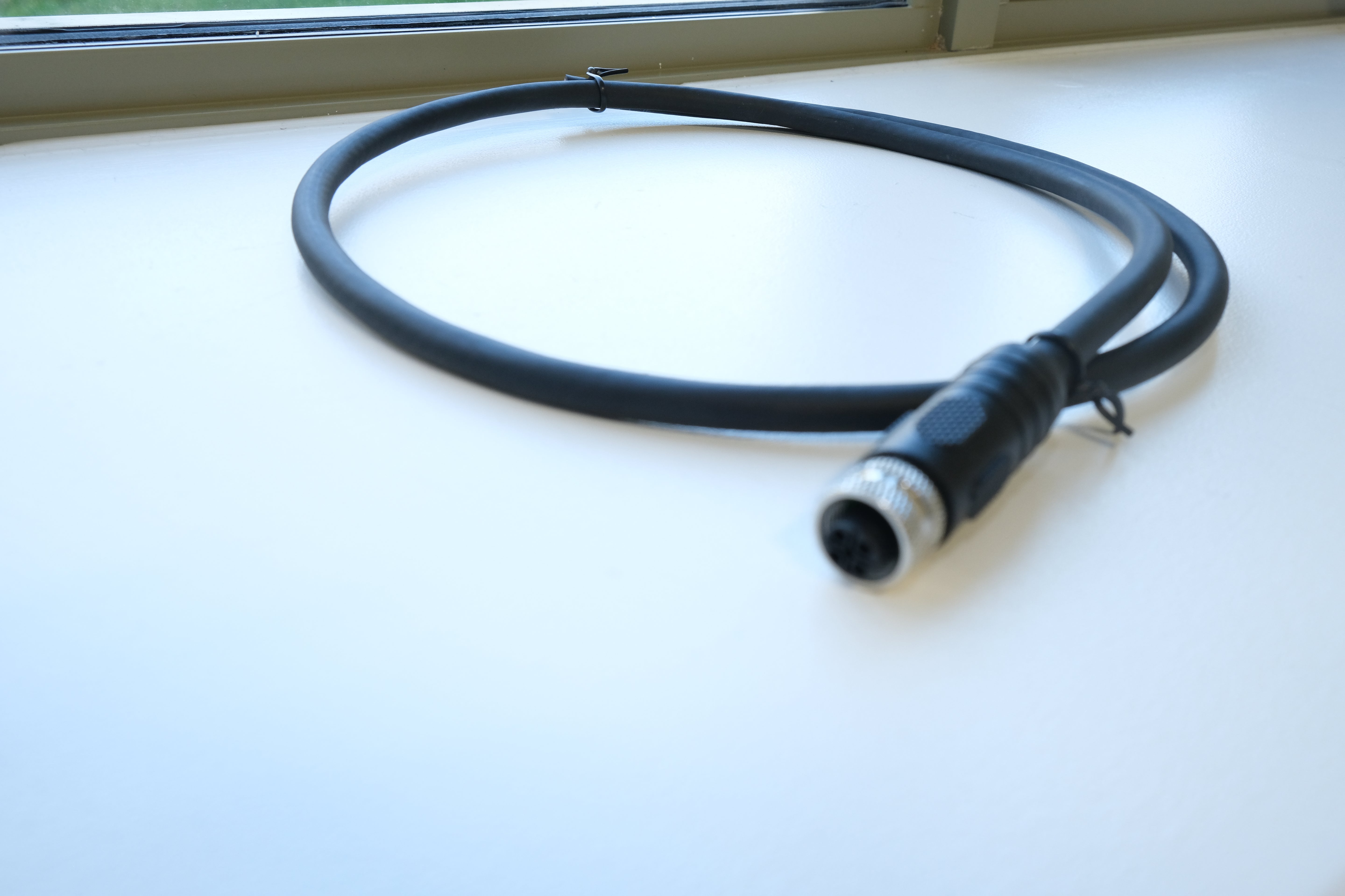 Industrial M12 S coded female power cable drag chain rated