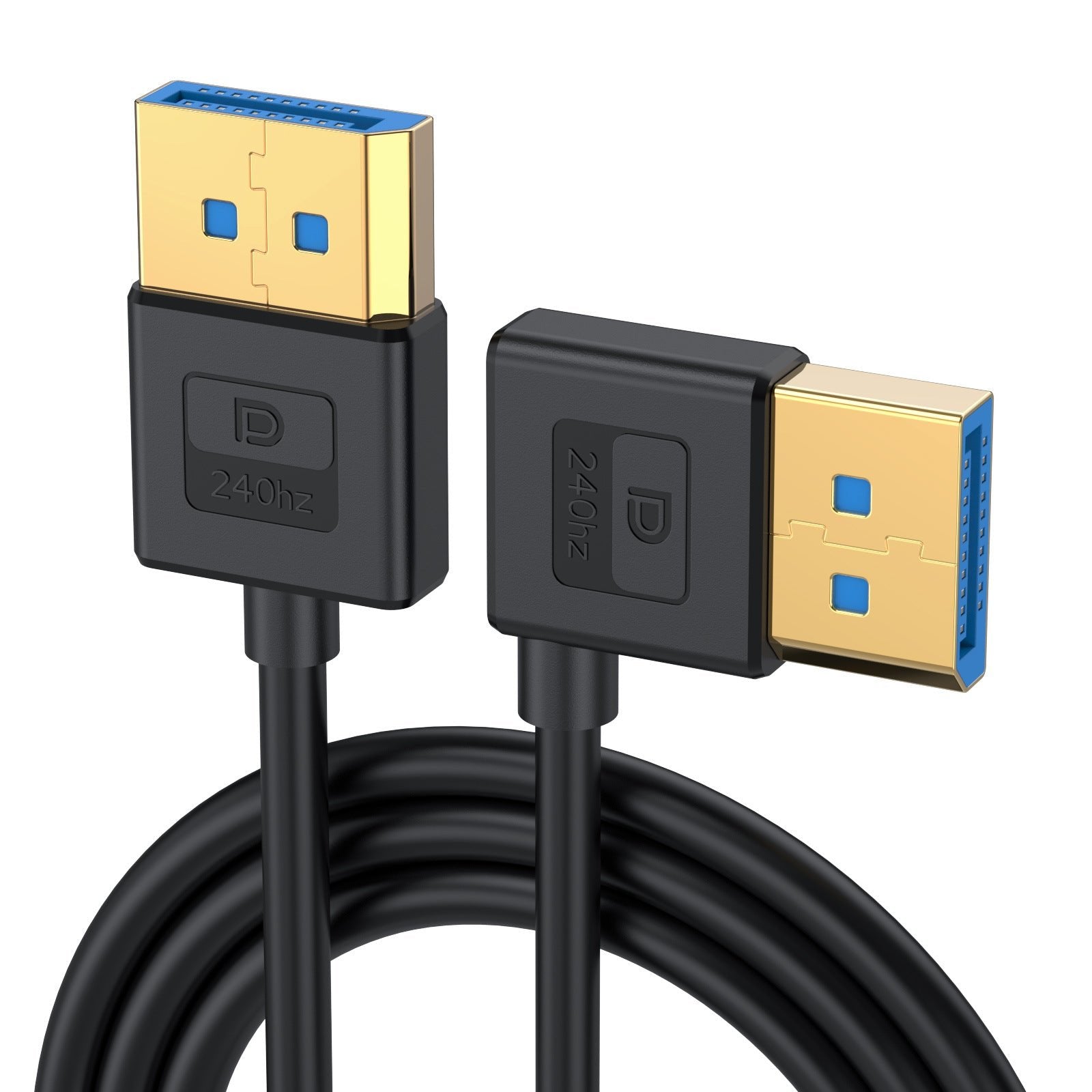 8K DisplayPort 1.4 left angle video cable