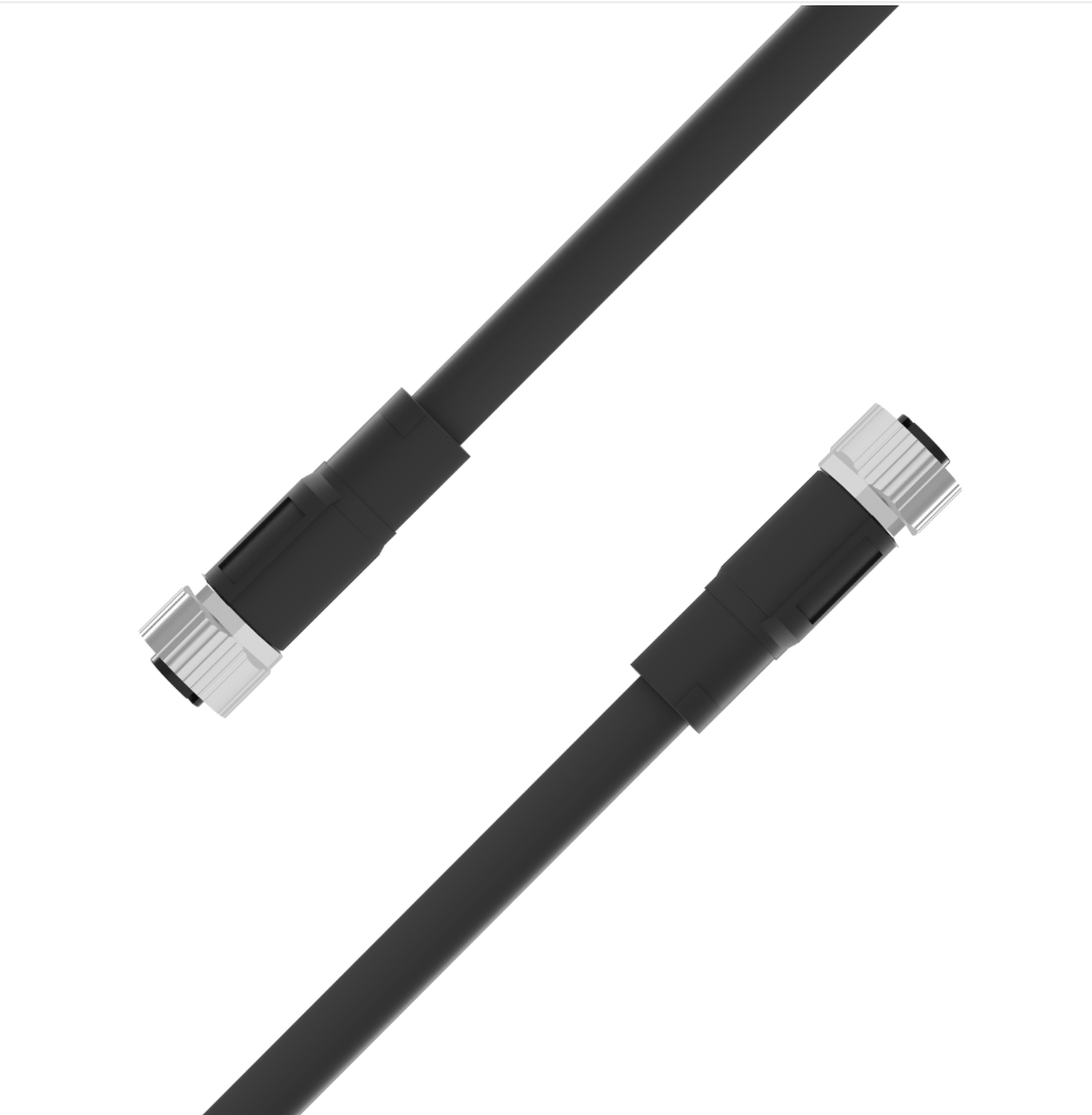 M12 A-coded 2-pin female to female sensor cable