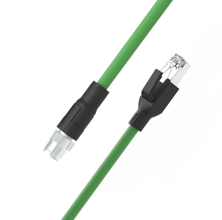 M12 X-coded to RJ45 male 10G Ethernet cable