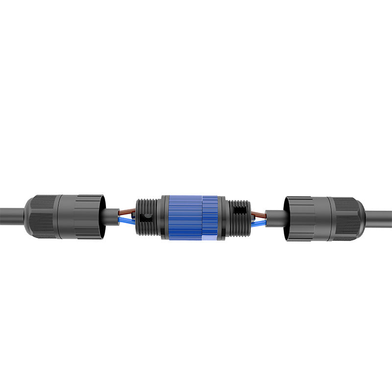M15 LED lighting connector with blue locking ring