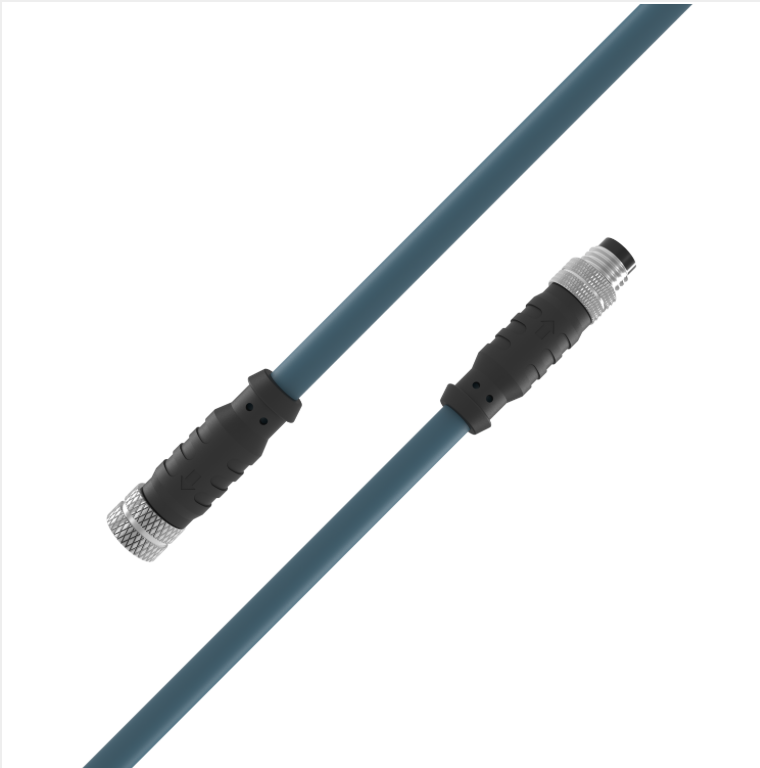 M8 male to female 3-pole sensor cable with PUR jacket